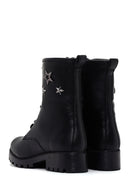 Kadın Siyah Fermuarlı Postal Bot | Derimod Kadın Siyah Fermuarlı Postal Bot | Derimod