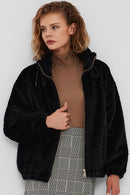 Innsbruck Women's Black Teddy Coat | Derimod Innsbruck Women's Black Teddy Coat | Derimod
