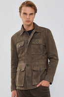 Bonucci Men's Mink Suede Leather Coat | Derimod Bonucci Men's Mink Suede Leather Coat | Derimod