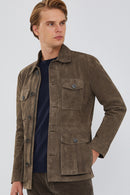 Bonucci Men's Mink Suede Leather Coat | Derimod Bonucci Men's Mink Suede Leather Coat | Derimod