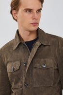 Bonucci Men's Mink Suede Leather Coat | Derimod Bonucci Men's Mink Suede Leather Coat | Derimod