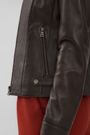 Kim Kadın Vizon Kısa Deri Ceket | Derimod Kim Kadın Vizon Kısa Deri Ceket | Derimod