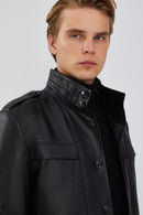 Pascal Erkek Siyah Spor Blazer Deri Ceket | Derimod Pascal Erkek Siyah Spor Blazer Deri Ceket | Derimod