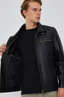 Dexter Erkek Siyah Deri Ceket | Derimod Dexter Erkek Siyah Deri Ceket | Derimod