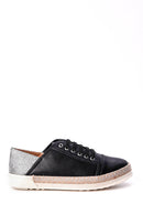 Women's Silver Detailed Wicker Based Espadrille | Derimod Women's Silver Detailed Wicker Based Espadrille | Derimod