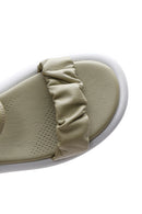 Kadın Yeşil Deri Comfort Sandalet | Derimod