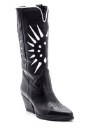 Women's Leather Cowboy Boots | Derimod Women's Leather Cowboy Boots | Derimod