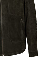 Lorenzo Male Gray Stand Collar Suede Leather Jacket | Derimod Lorenzo Male Gray Stand Collar Suede Leather Jacket | Derimod