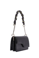 Kadın Siyah Uzun Askılı Zincir Detaylı Mini Kol Çantası | Derimod Kadın Siyah Uzun Askılı Zincir Detaylı Mini Kol Çantası | Derimod
