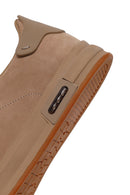 Erkek Vizon Bağcıklı Nubuk Deri Sneaker | Derimod Erkek Vizon Bağcıklı Nubuk Deri Sneaker | Derimod
