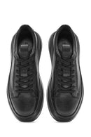 Men's Black Lace-up Leather Sneaker | Derimod Men's Black Lace-up Leather Sneaker | Derimod