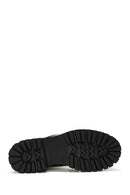 Women's Black Leather Thick Soled Boots | Derimod Women's Black Leather Thick Soled Boots | Derimod