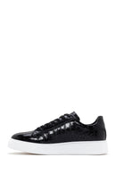 Erkek Siyah Bağcıklı Deri Sneaker | Derimod Erkek Siyah Bağcıklı Deri Sneaker | Derimod