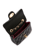 Women's Black Long Strap Quilted Crossbody Bag | Derimod Women's Black Long Strap Quilted Crossbody Bag | Derimod