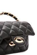 Women's Black Long Strap Quilted Crossbody Bag | Derimod Women's Black Long Strap Quilted Crossbody Bag | Derimod