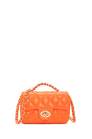 Women's Orange Long Strap Quilted Crossbody Bag | Derimod Women's Orange Long Strap Quilted Crossbody Bag | Derimod