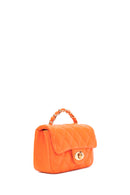 Women's Orange Long Strap Quilted Crossbody Bag | Derimod Women's Orange Long Strap Quilted Crossbody Bag | Derimod