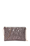 Women's Bronze Long Chain Strap Quilted Clutch Bag | Derimod Women's Bronze Long Chain Strap Quilted Clutch Bag | Derimod