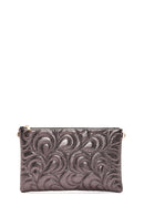 Women's Bronze Long Chain Strap Quilted Clutch Bag | Derimod Women's Bronze Long Chain Strap Quilted Clutch Bag | Derimod