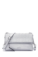 Kadın Gümüş Uzun Askılı Metalik Çapraz Çanta | Derimod Kadın Gümüş Uzun Askılı Metalik Çapraz Çanta | Derimod