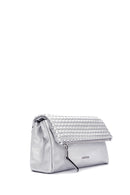 Kadın Gümüş Uzun Askılı Metalik Çapraz Çanta | Derimod Kadın Gümüş Uzun Askılı Metalik Çapraz Çanta | Derimod