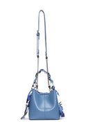 Women's Blue Long Strap Crossbody Bag with Accessory Detail | Derimod Women's Blue Long Strap Crossbody Bag with Accessory Detail | Derimod