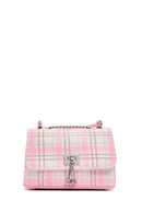 Kadın Pembe Baskılı Uzun Askılı Çapraz Çanta | Derimod Kadın Pembe Baskılı Uzun Askılı Çapraz Çanta | Derimod