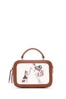 Kadın Bej Uzun Askılı Baskılı Kol Çantası | Derimod Kadın Bej Uzun Askılı Baskılı Kol Çantası | Derimod