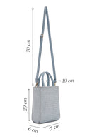Women's Blue Long Strap Straw Crossbody Bag | Derimod Women's Blue Long Strap Straw Crossbody Bag | Derimod
