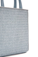 Women's Blue Long Strap Straw Crossbody Bag | Derimod Women's Blue Long Strap Straw Crossbody Bag | Derimod