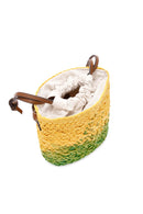 Kadın Sarı Yeşil Uzun Askılı Hasır Çapraz Çanta | Derimod Kadın Sarı Yeşil Uzun Askılı Hasır Çapraz Çanta | Derimod