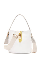 Women's White Long Strap Shoulder Bag | Derimod Women's White Long Strap Shoulder Bag | Derimod