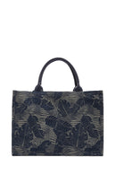 Kadın Mavi Uzun Askılı Kumaş Kol Çantası | Derimod Kadın Mavi Uzun Askılı Kumaş Kol Çantası | Derimod