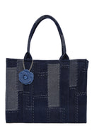 Kadın Mavi Kumaş Omuz Çantası | Derimod Kadın Mavi Kumaş Omuz Çantası | Derimod