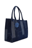 Women's Blue Fabric Shoulder Bag | Derimod Women's Blue Fabric Shoulder Bag | Derimod