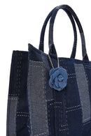 Women's Blue Fabric Shoulder Bag | Derimod Women's Blue Fabric Shoulder Bag | Derimod