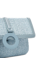 Kadın Mavi Uzun Askılı Hasır Çapraz Çanta | Derimod Kadın Mavi Uzun Askılı Hasır Çapraz Çanta | Derimod