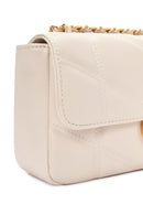 Women's Cream Long Strap Quilted Shoulder Bag | Derimod Women's Cream Long Strap Quilted Shoulder Bag | Derimod
