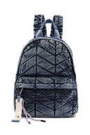 Women's Blue Fabric Backpack | Derimod Women's Blue Fabric Backpack | Derimod