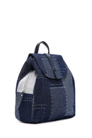 Kadın Mavi Kumaş Sırt Çantası | Derimod Kadın Mavi Kumaş Sırt Çantası | Derimod
