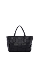 Women's Black Long Strap Knitted Patterned Crossbody Bag | Derimod Women's Black Long Strap Knitted Patterned Crossbody Bag | Derimod