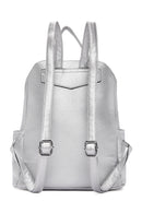 Women's Silver Metallic Backpack | Derimod Women's Silver Metallic Backpack | Derimod