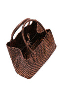 Women's Bronze Knit Shoulder Bag | Derimod Women's Bronze Knit Shoulder Bag | Derimod