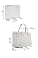 Kadın Gümüş Örgü Omuz Çantası | Derimod Kadın Gümüş Örgü Omuz Çantası | Derimod