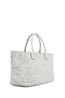 Kadın Gümüş Örgü Omuz Çantası | Derimod Kadın Gümüş Örgü Omuz Çantası | Derimod