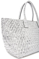 Kadın Gümüş Örgü Omuz Çantası | Derimod Kadın Gümüş Örgü Omuz Çantası | Derimod