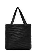 Kadın Siyah Uzun Askılı Örgü Omuz Çantası | Derimod Kadın Siyah Uzun Askılı Örgü Omuz Çantası | Derimod