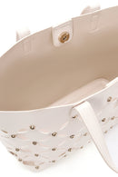 Kadın Krem Örgülü Klasik Kol Çantası | Derimod Kadın Krem Örgülü Klasik Kol Çantası | Derimod