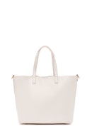 Women's Cream Braided Classic Shoulder Bag | Derimod Women's Cream Braided Classic Shoulder Bag | Derimod