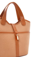 Kadın Taba Uzun Askılı Kumaş Kol Çantası | Derimod Kadın Taba Uzun Askılı Kumaş Kol Çantası | Derimod